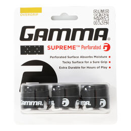 Sobregrips Gamma Gamma Übergriffband Supreme Perforated Overgrip 3er-Pack Schwarz